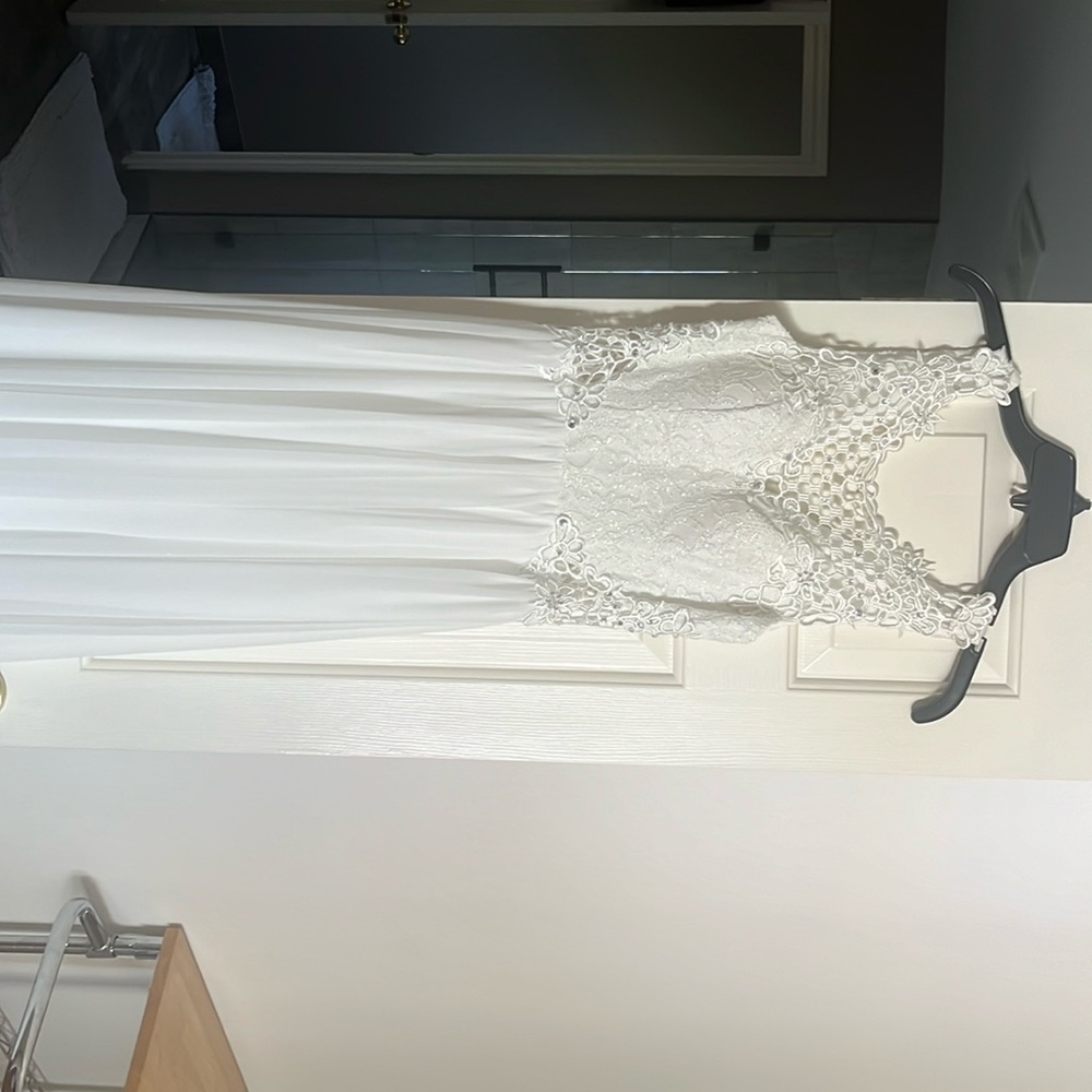 White, long, formal dress, size 1